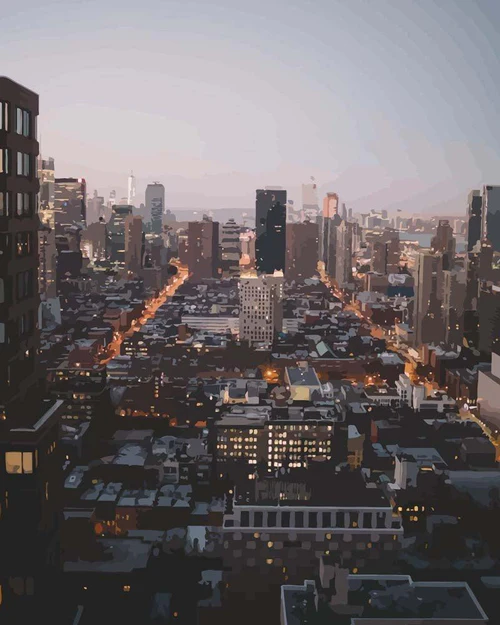 Pintar por números Nueva York con la luz de la mañana – foto 2