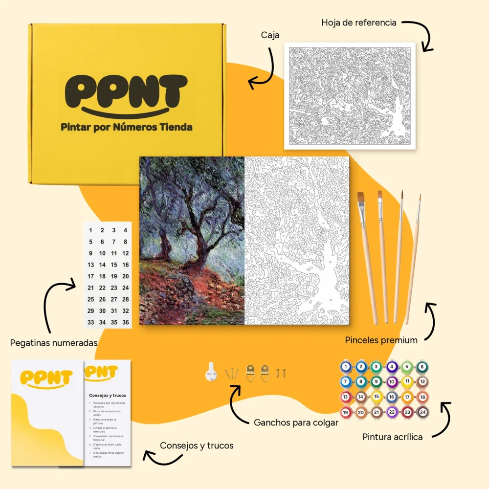 Pintar por Números - Olivar en Bordighera