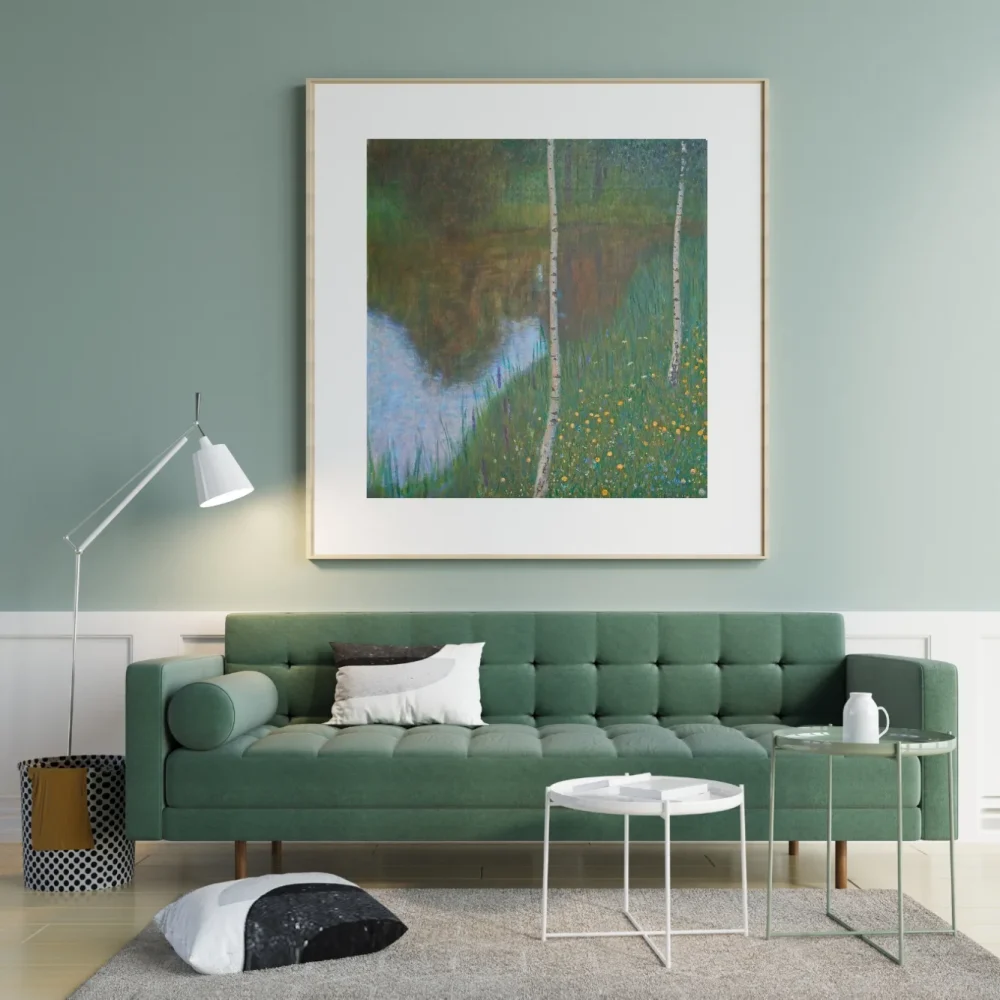 Pintar por números Orilla del lago con abedules – foto 3
