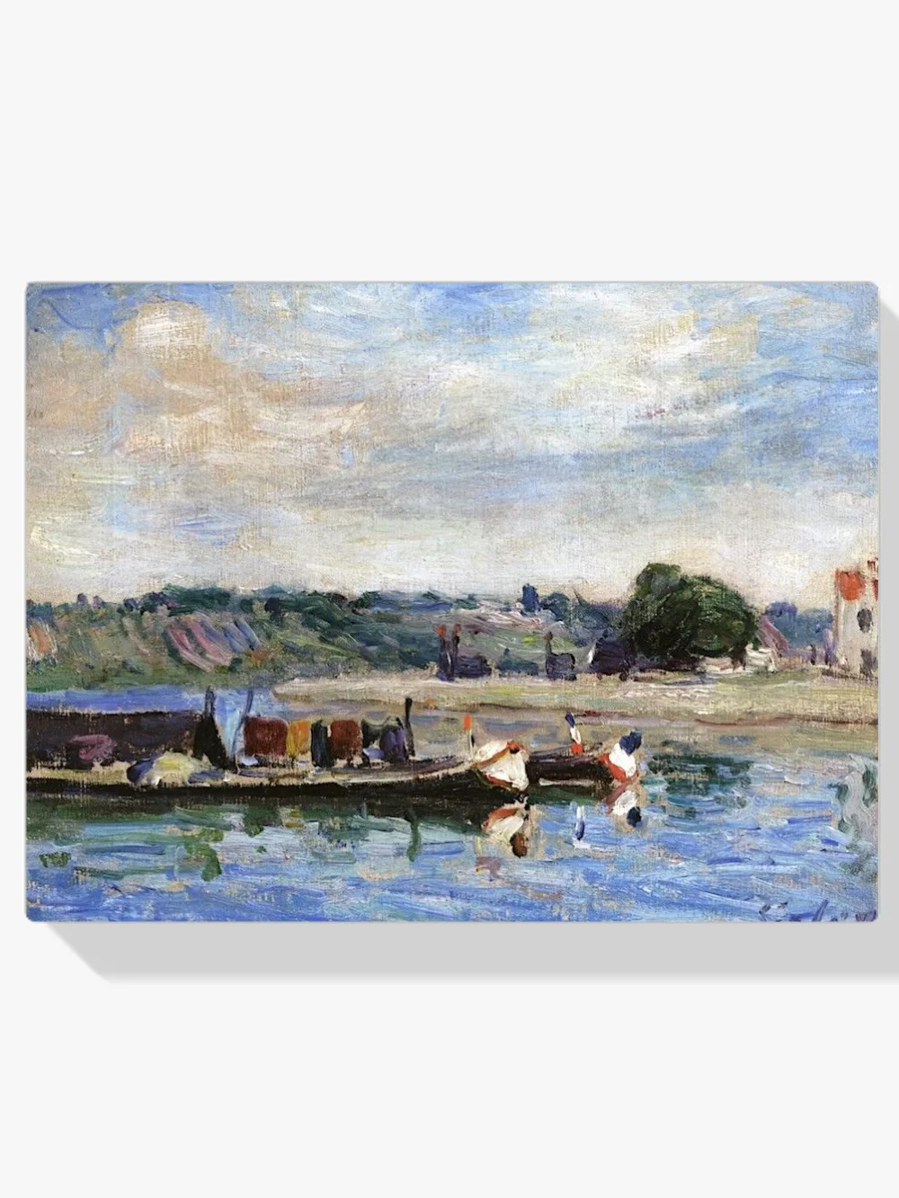 Pintar por números Orillas del Loing en Saint-Mammès