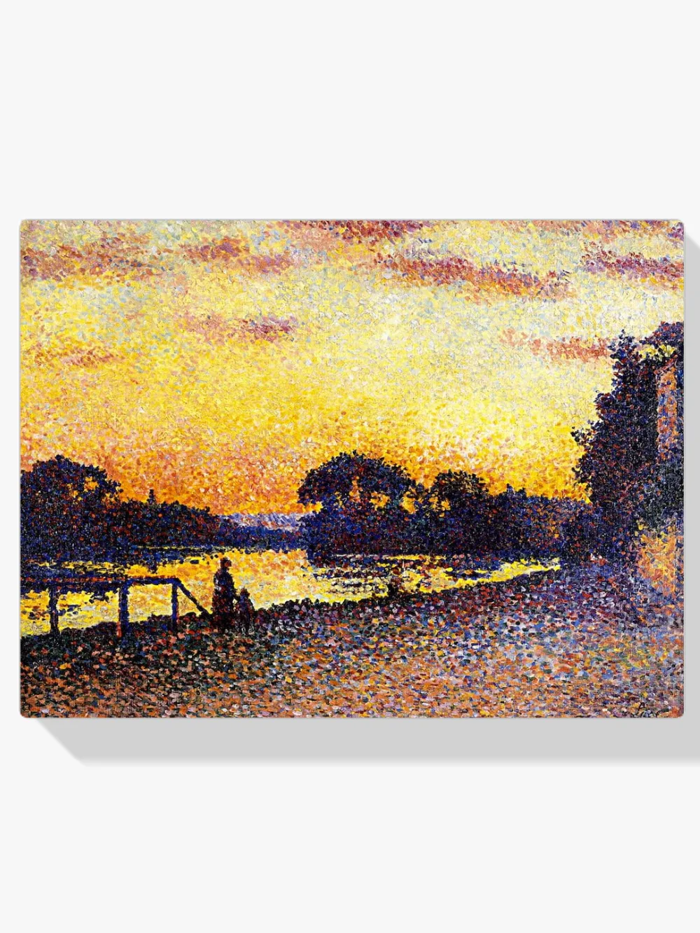 Pintar por números Orillas del Sena en Herblay al atardecer