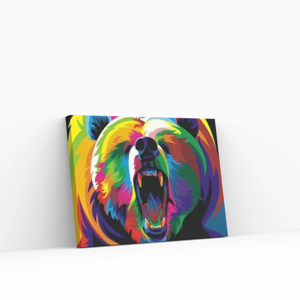 Pintar por números Oso de colores