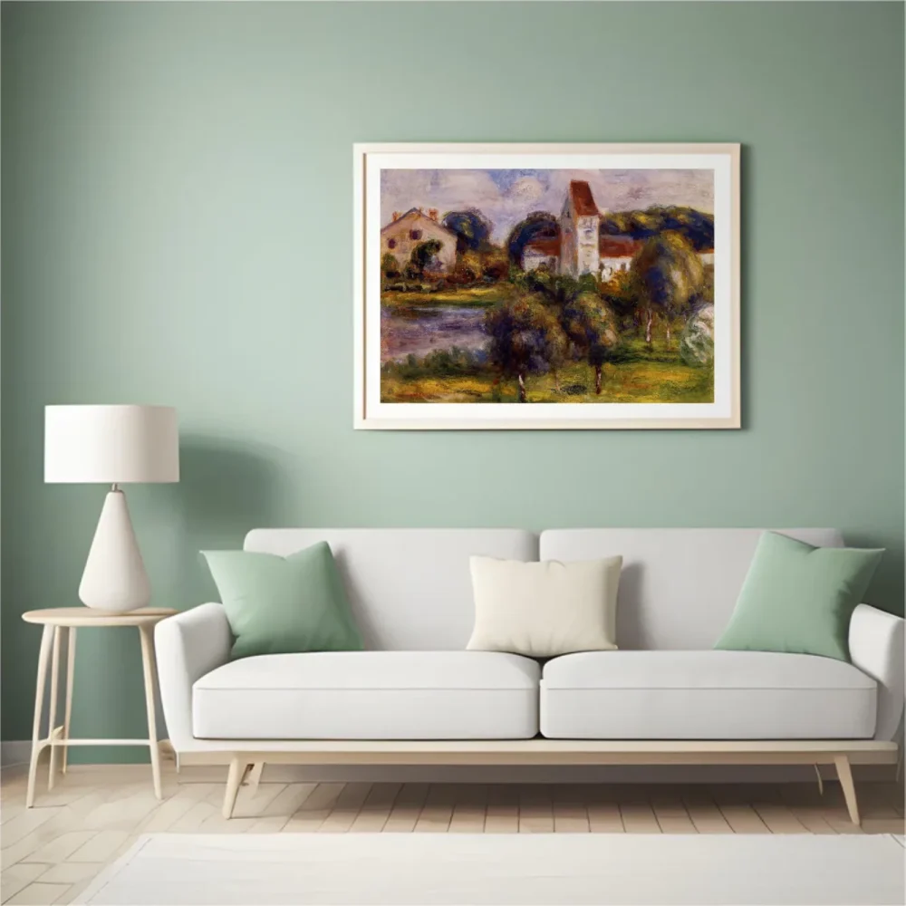 Pintar por números Paisaje bretón - Iglesia y huerto – foto 4