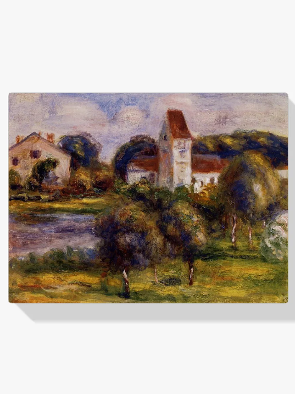 Pintar por números Paisaje bretón - Iglesia y huerto