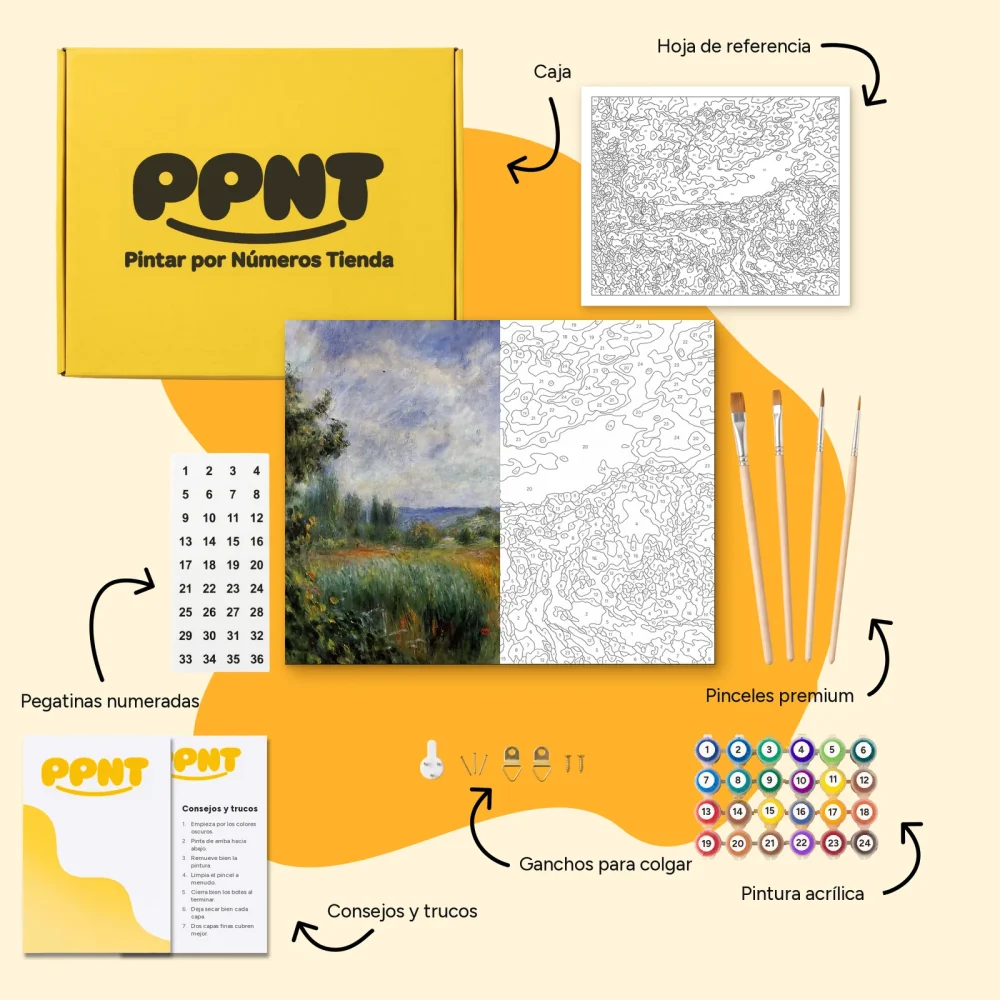 Pintar por Números - Paisaje cerca de Essoyes