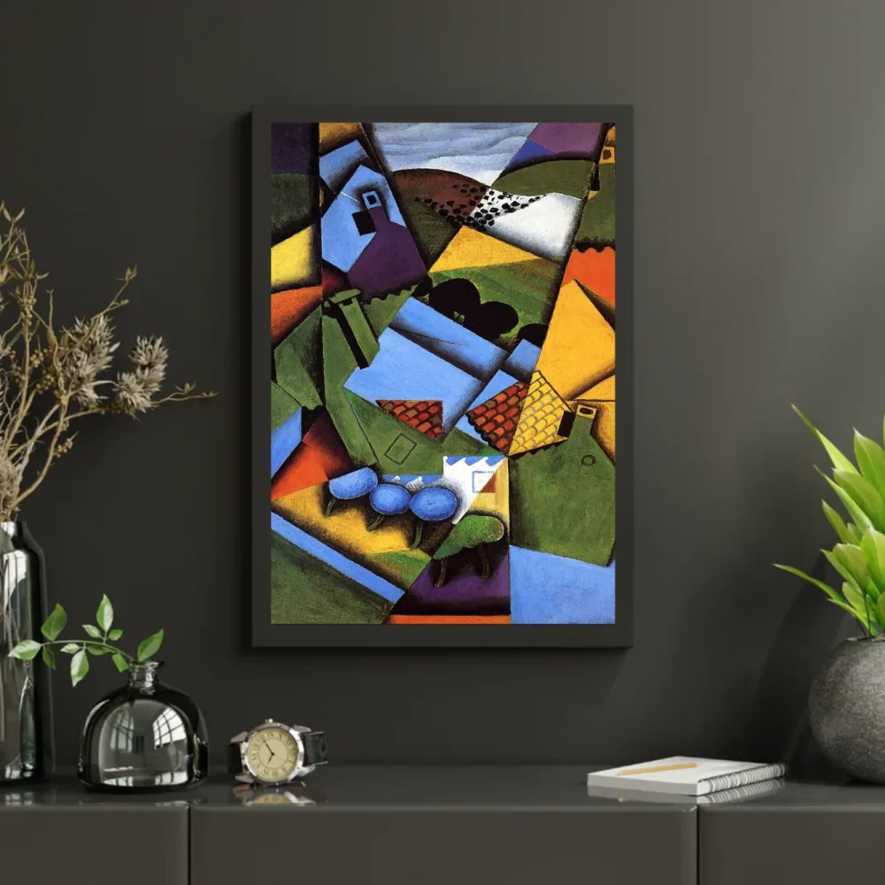 Pintar por números Paisaje con casas en Céret – foto 3