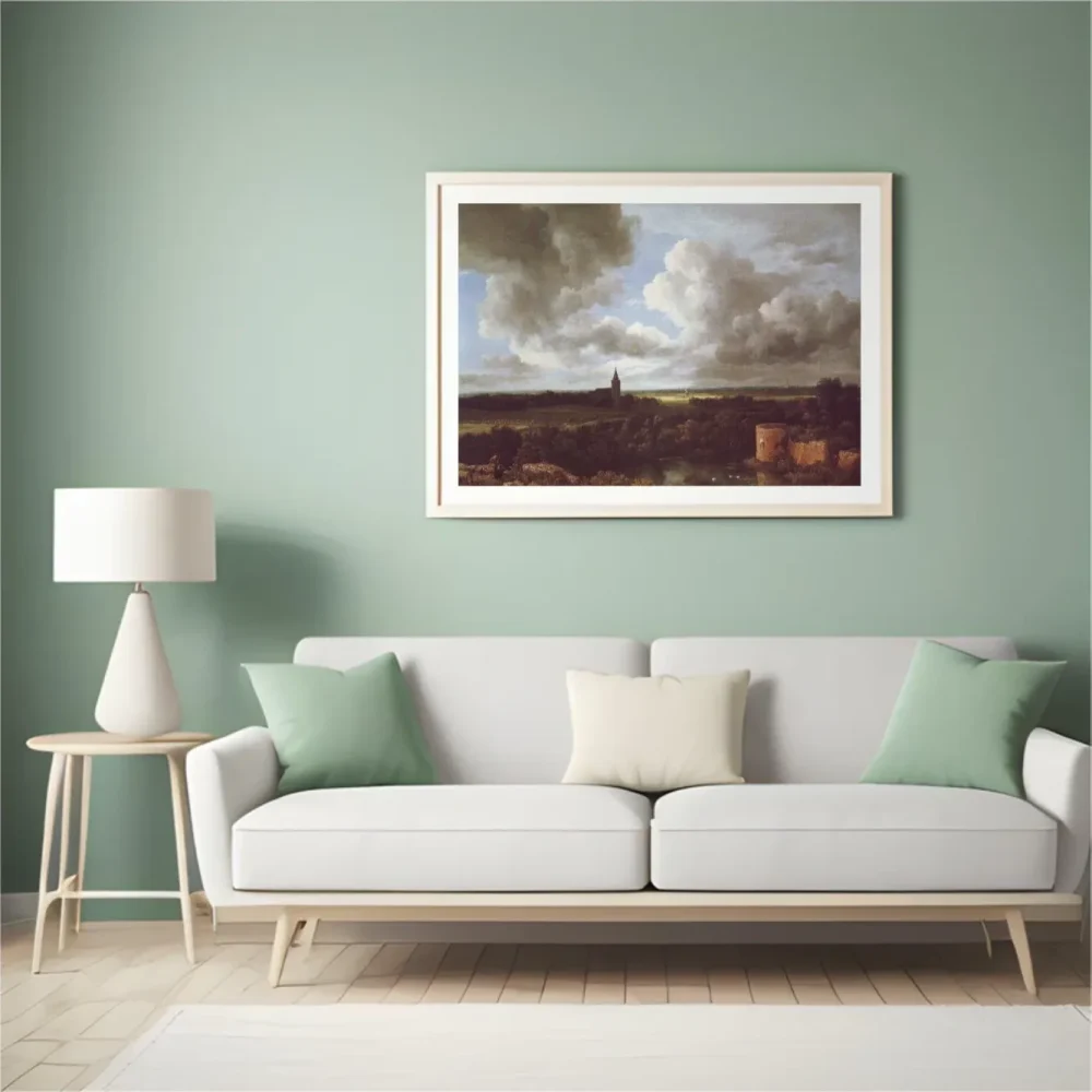 Pintar por números Paisaje con castillo en ruinas e iglesia de pueblo – foto 4