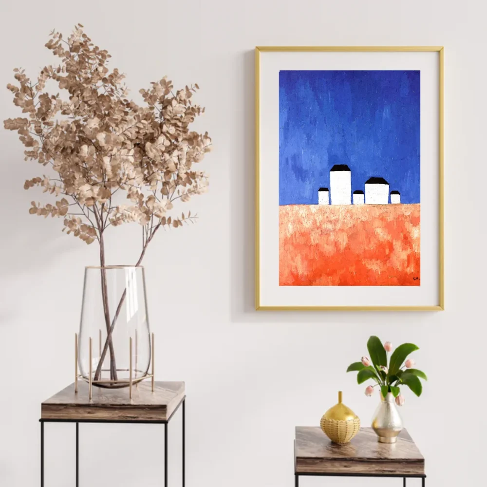Pintar por números Paisaje con cinco casas – foto 2