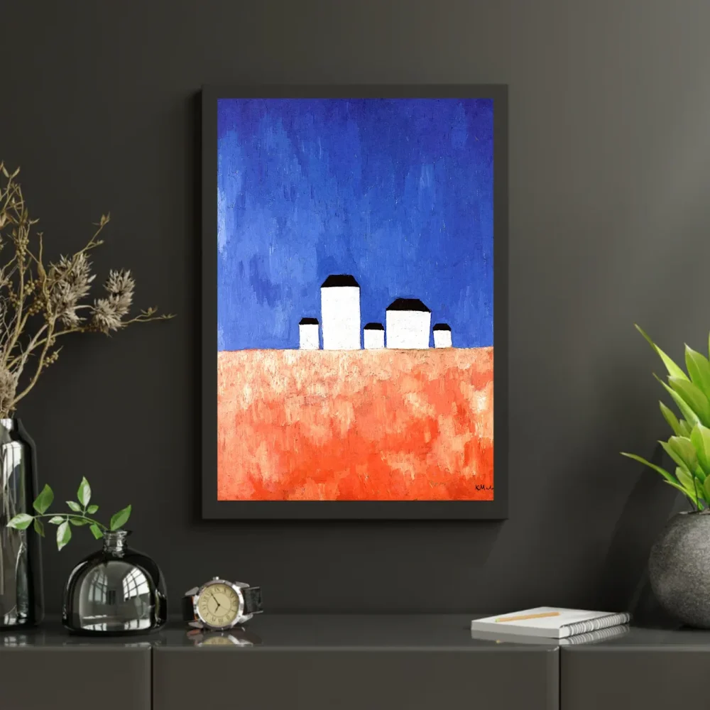 Pintar por números Paisaje con cinco casas – foto 3