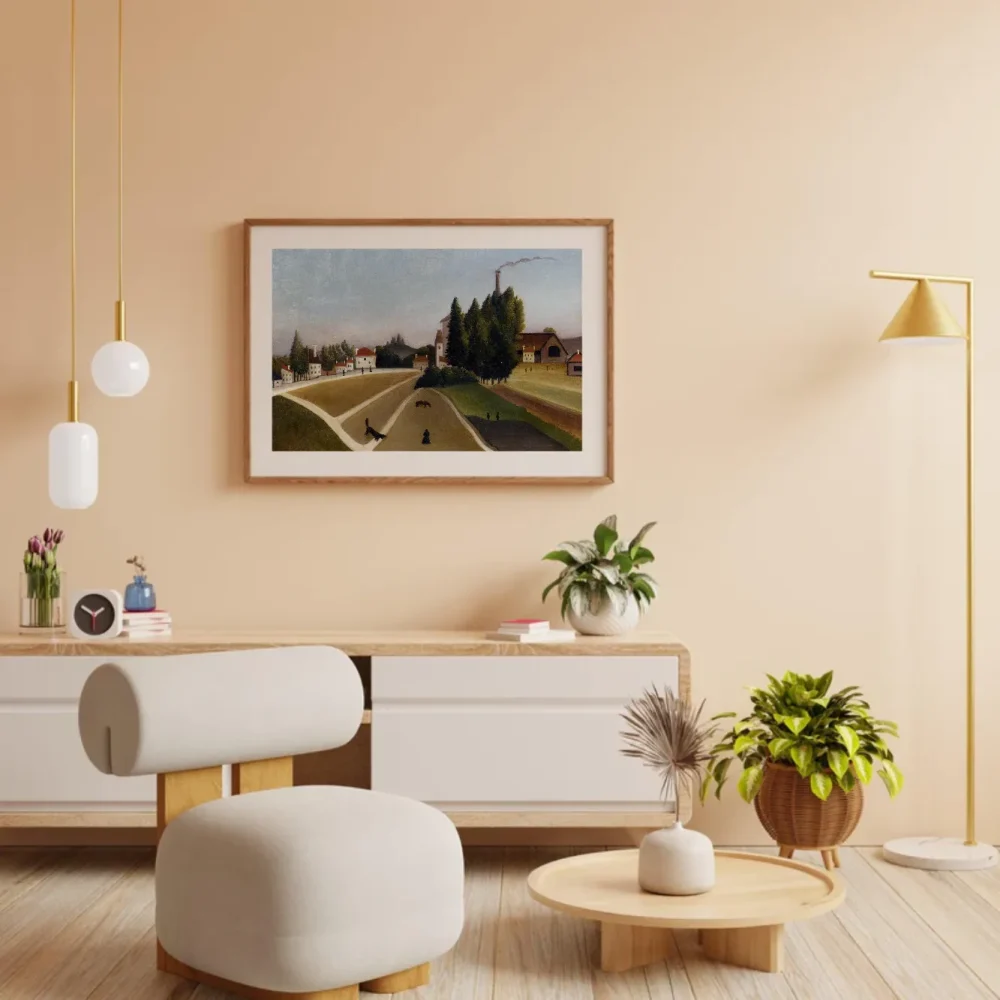 Pintar por números Paisaje con fábrica - Henri Rousseau – foto 3