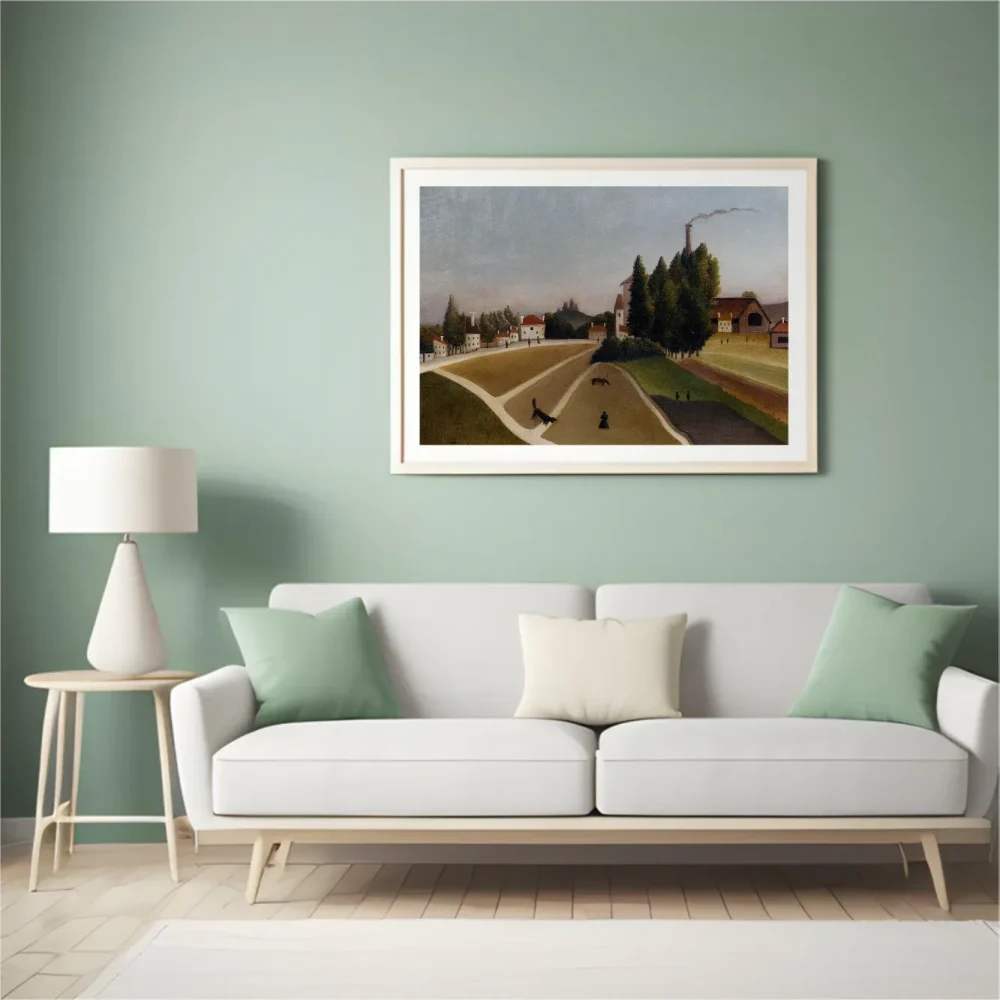 Pintar por números Paisaje con fábrica - Henri Rousseau – foto 4