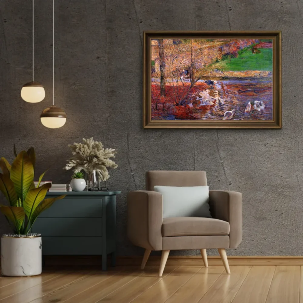 Pintar por números Paisaje con gansos – foto 2