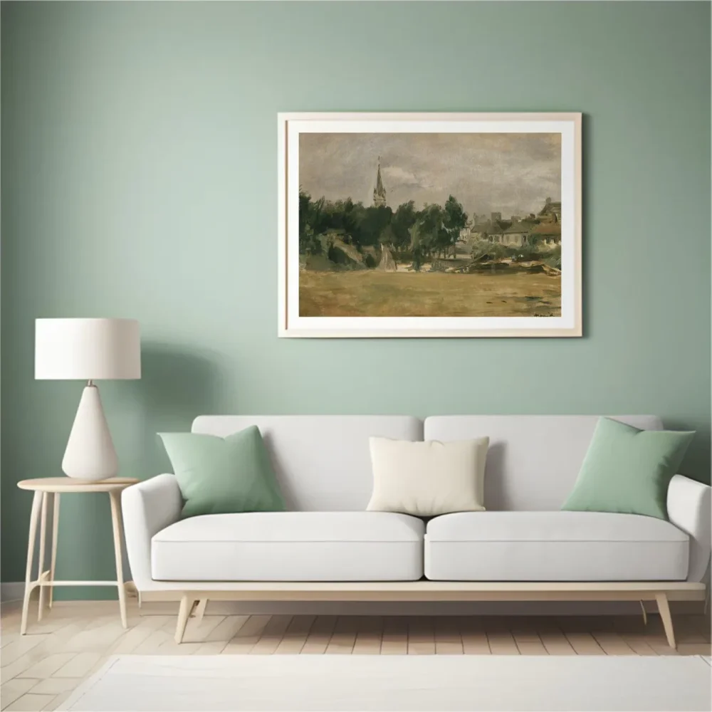 Pintar por números Paisaje con iglesia de pueblo – foto 4
