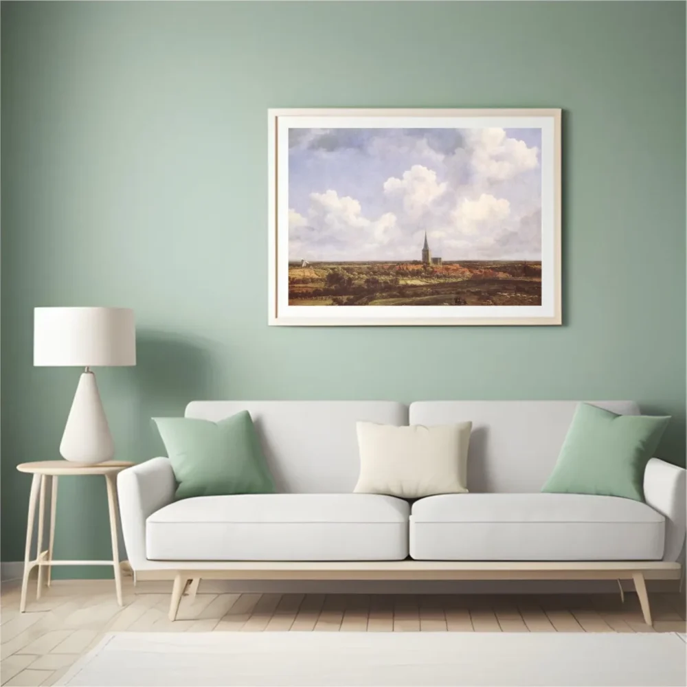 Pintar por números Paisaje con iglesia y pueblo – foto 4
