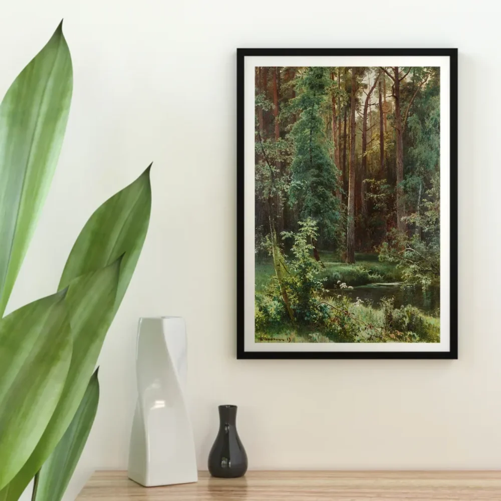 Pintar por números Paisaje con lago en el bosque – foto 4