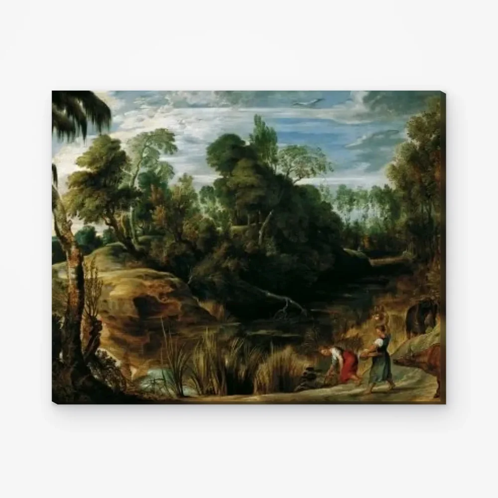 Pintar por Números - Paisaje con lecheras y vacas