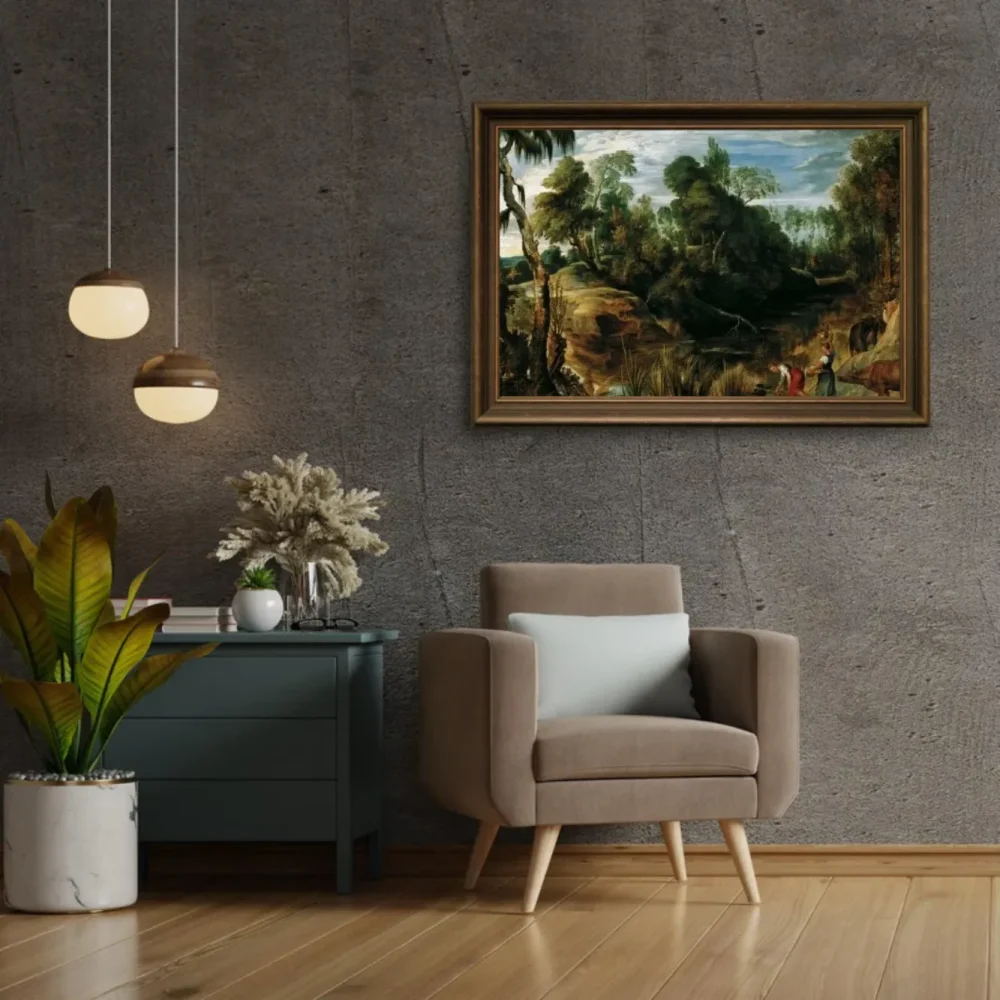 Pintar por números Paisaje con lecheras y vacas – foto 2