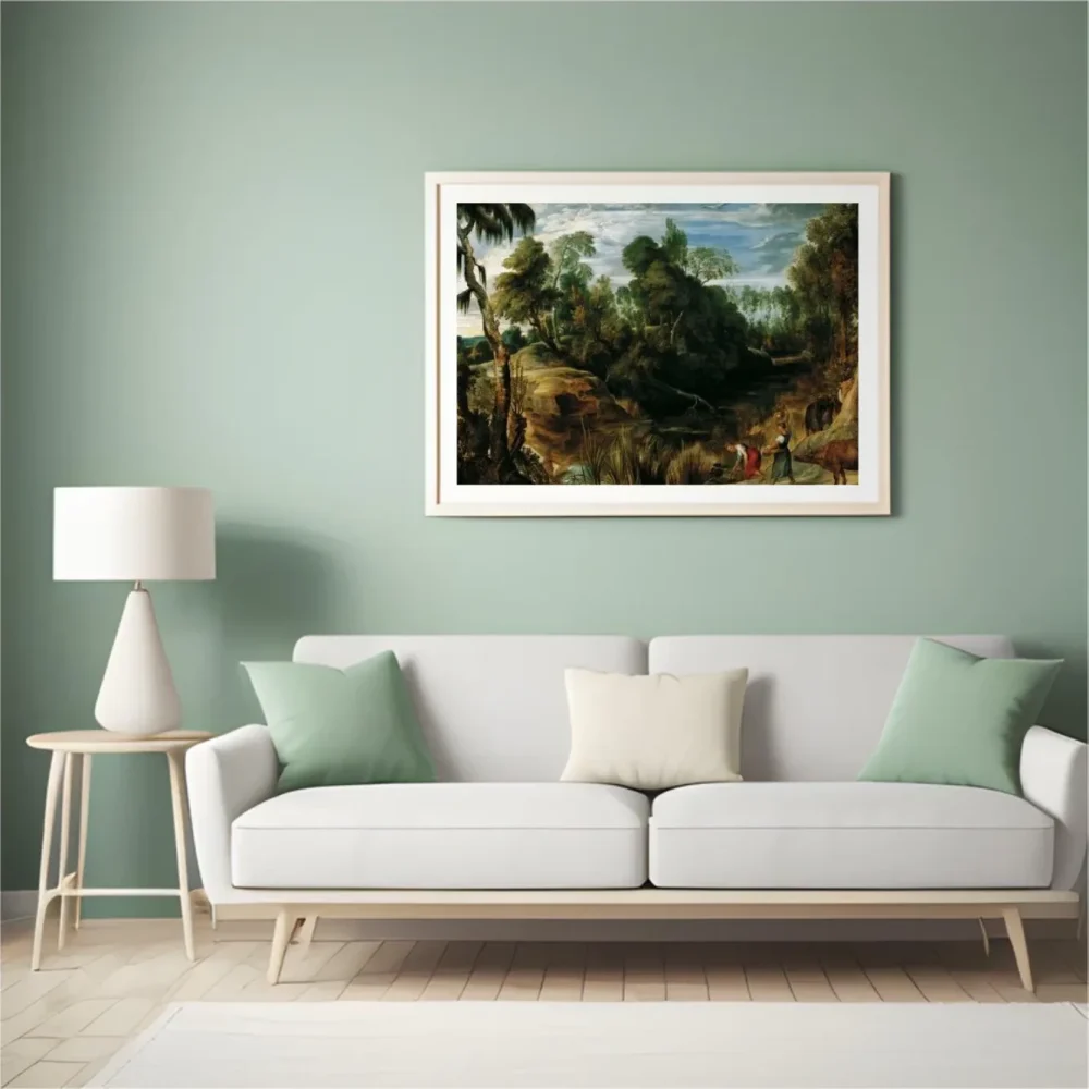 Pintar por números Paisaje con lecheras y vacas – foto 4