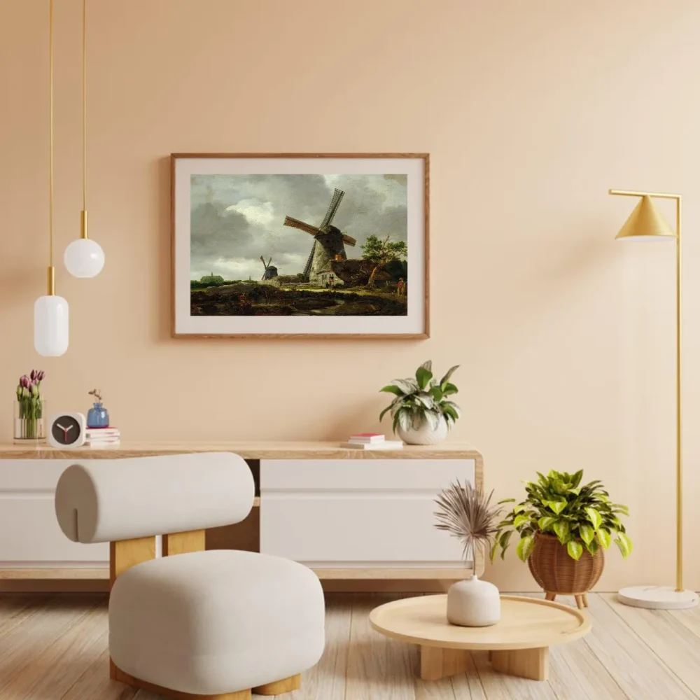 Pintar por números Paisaje con molinos cerca de Haarlem – foto 3