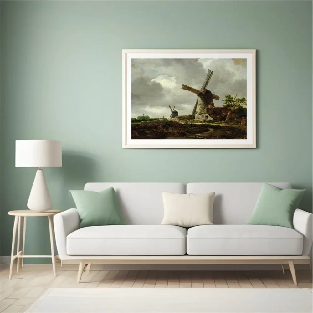 Pintar por números Paisaje con molinos cerca de Haarlem – foto 4