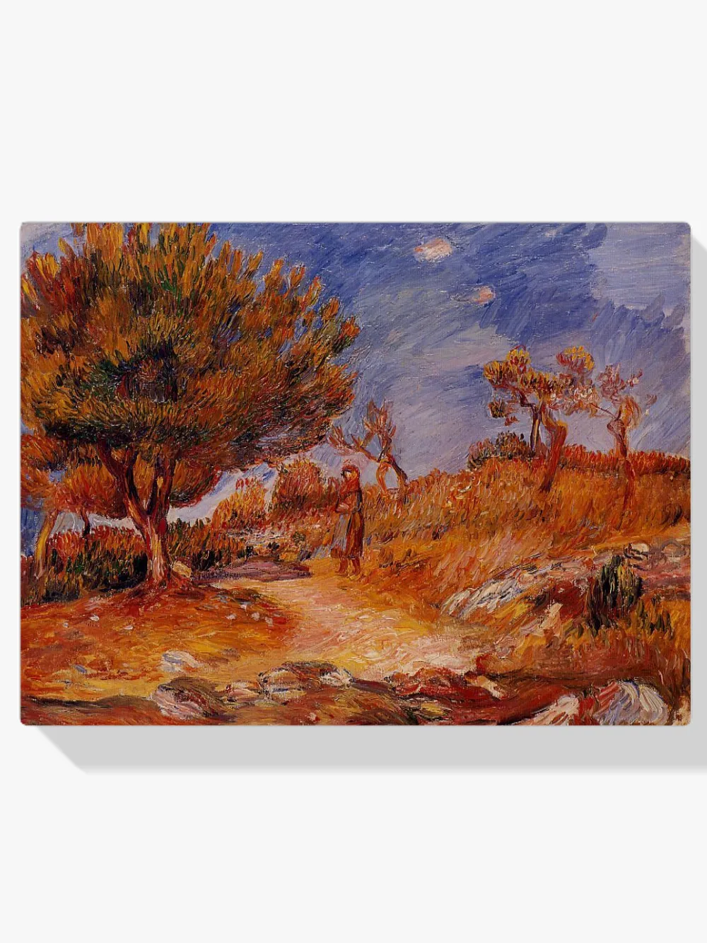 Pintar por números Paisaje con mujer bajo un árbol