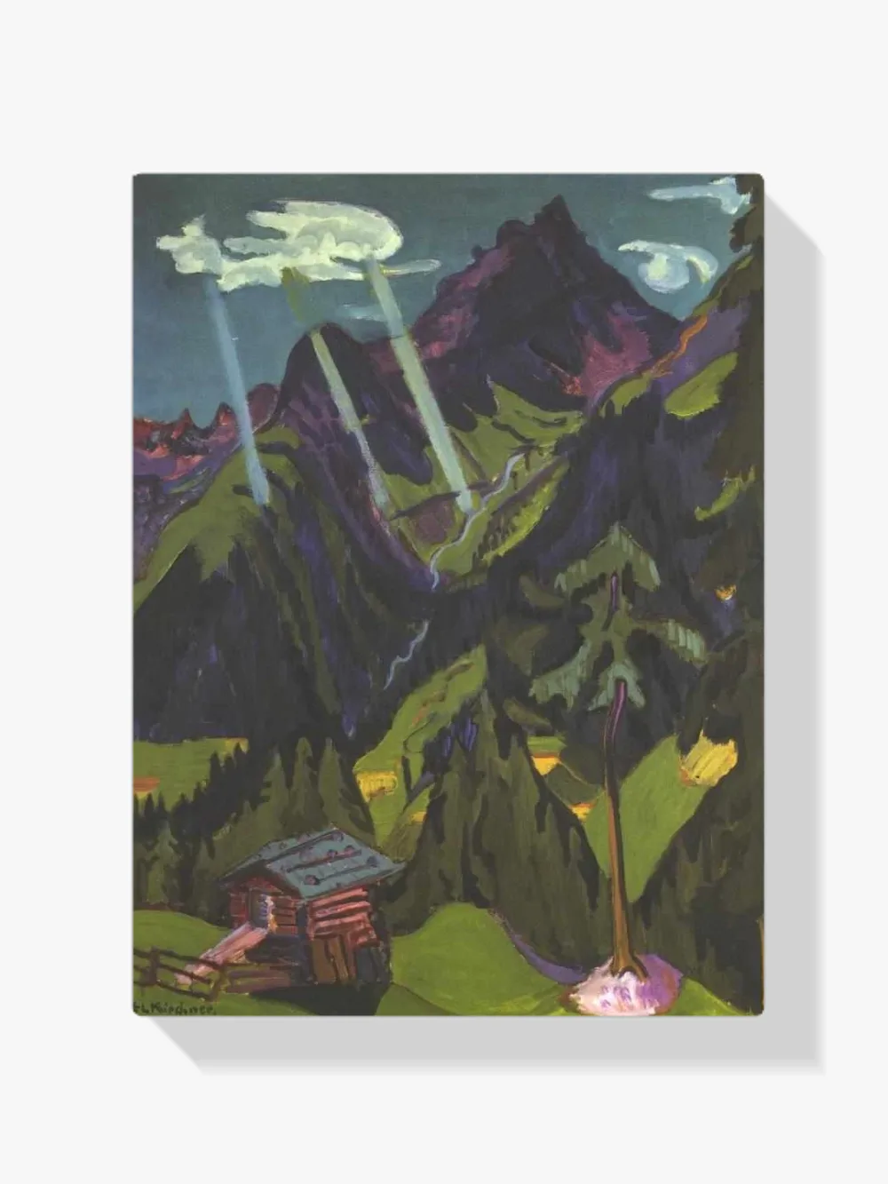 Pintar por números Paisaje con rayos de sol