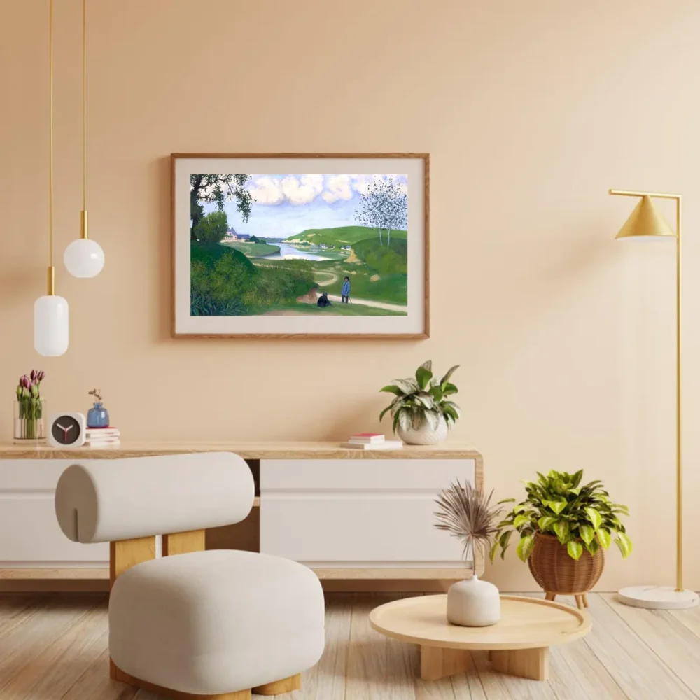 Pintar por números Paisaje con río y dos figuras – foto 3