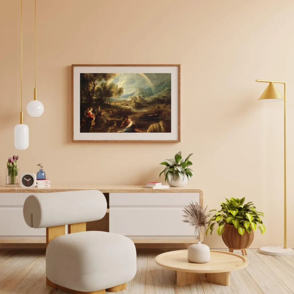 Pintar por números Paisaje con un arcoíris – foto 3