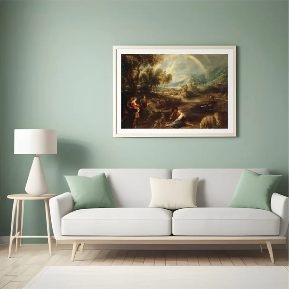 Pintar por números Paisaje con un arcoíris – foto 4