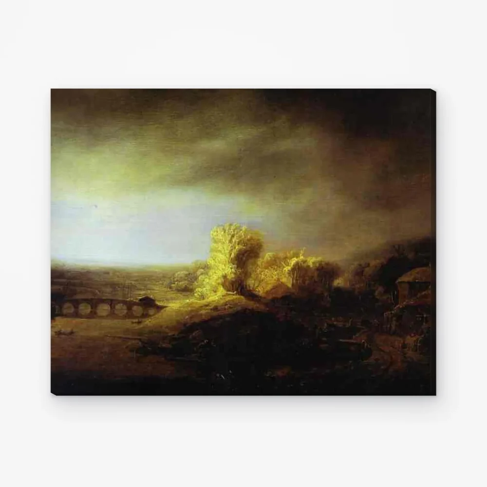 Pintar por Números - Paisaje con un largo puente de arco