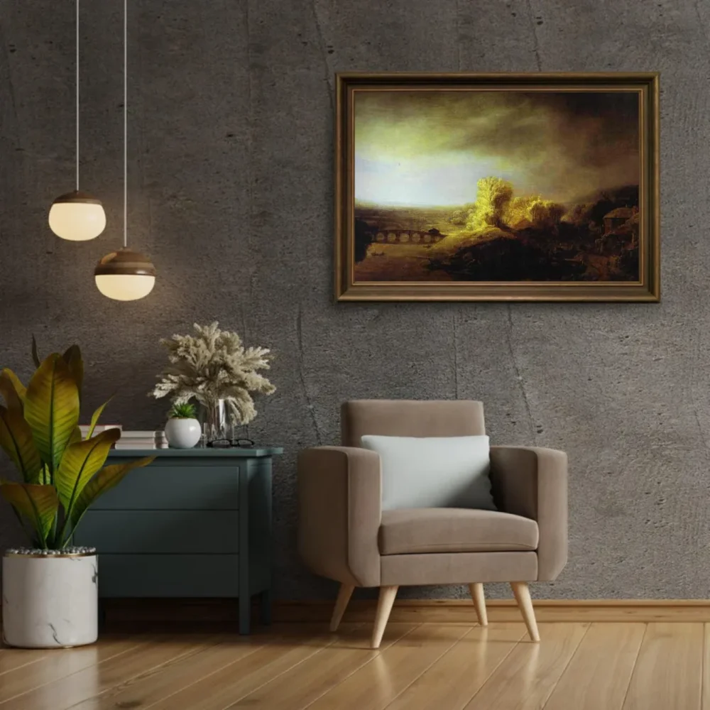 Pintar por números Paisaje con un largo puente de arco – foto 2
