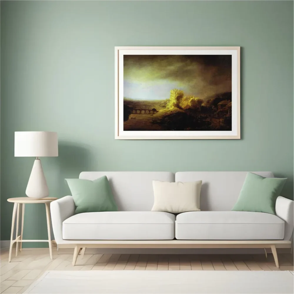 Pintar por números Paisaje con un largo puente de arco – foto 4