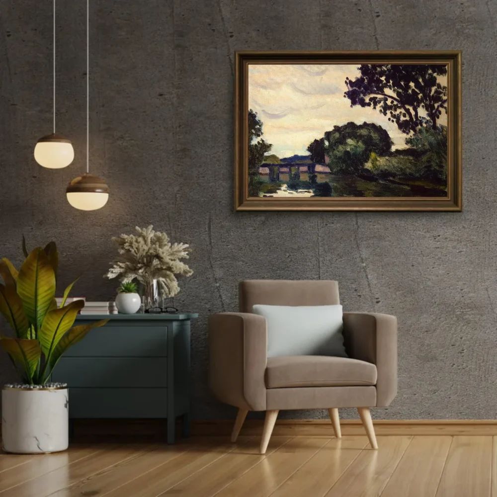 Pintar por números Paisaje con un puente – foto 2