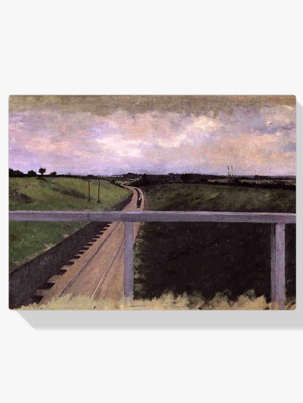 Pintar por números Paisaje con vías de tren