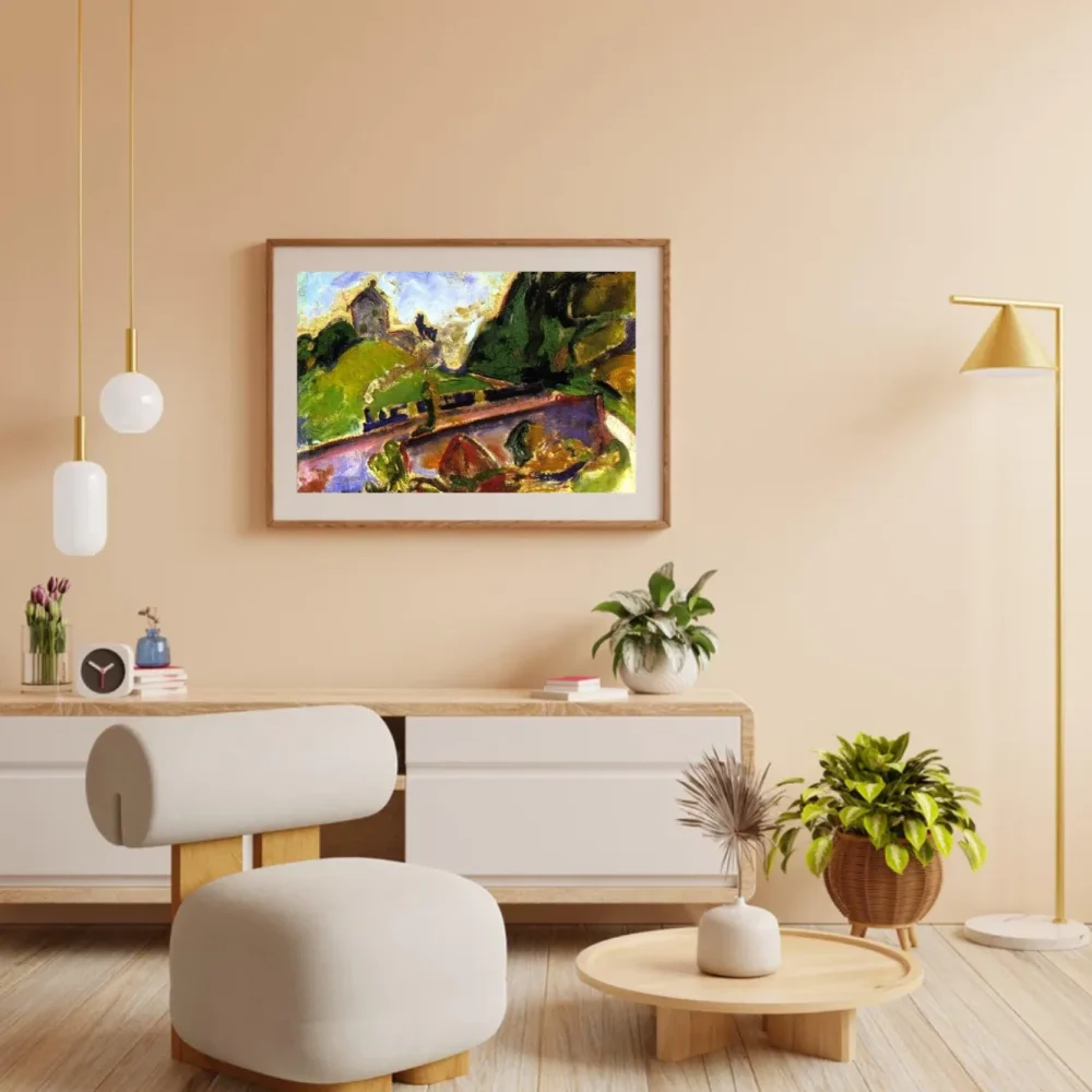 Pintar por números Paisaje fauvista con tren – foto 3