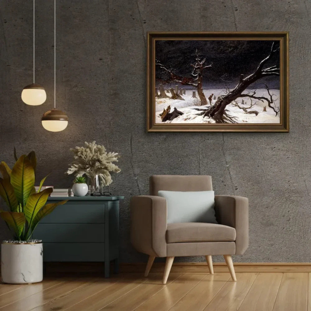 Pintar por números Paisaje invernal - Caspar David Friedrich – foto 2