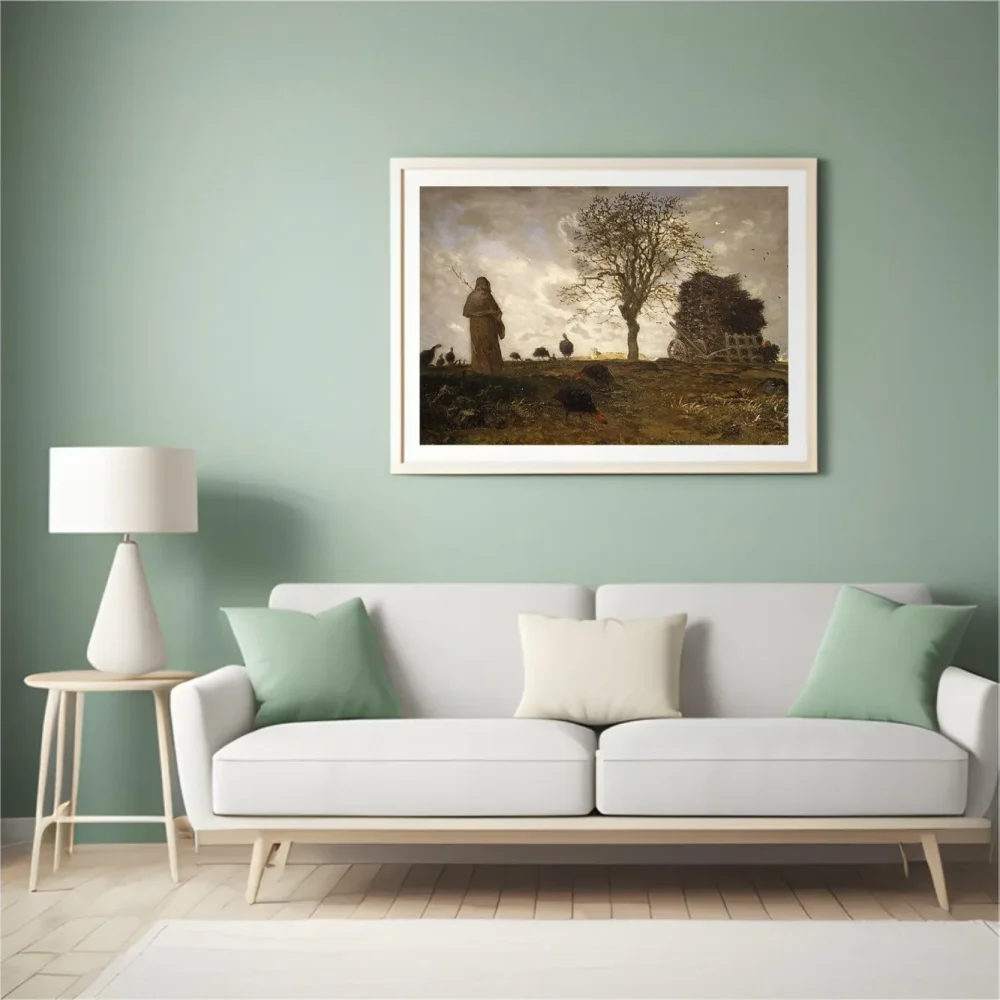 Pintar por números Paisaje otoñal con una bandada de pavos – foto 4