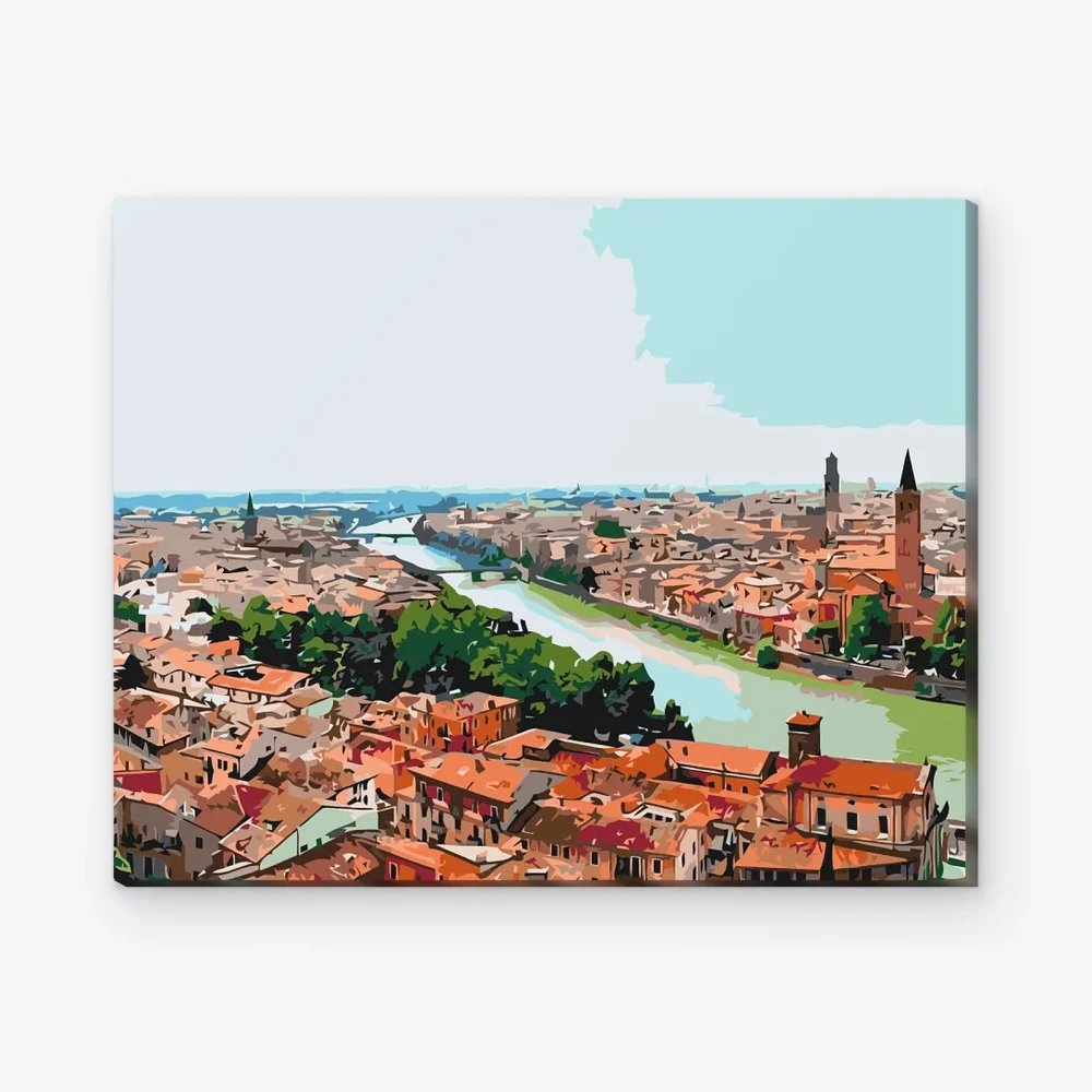 Pintar por Números - Paisaje urbano - Verona
