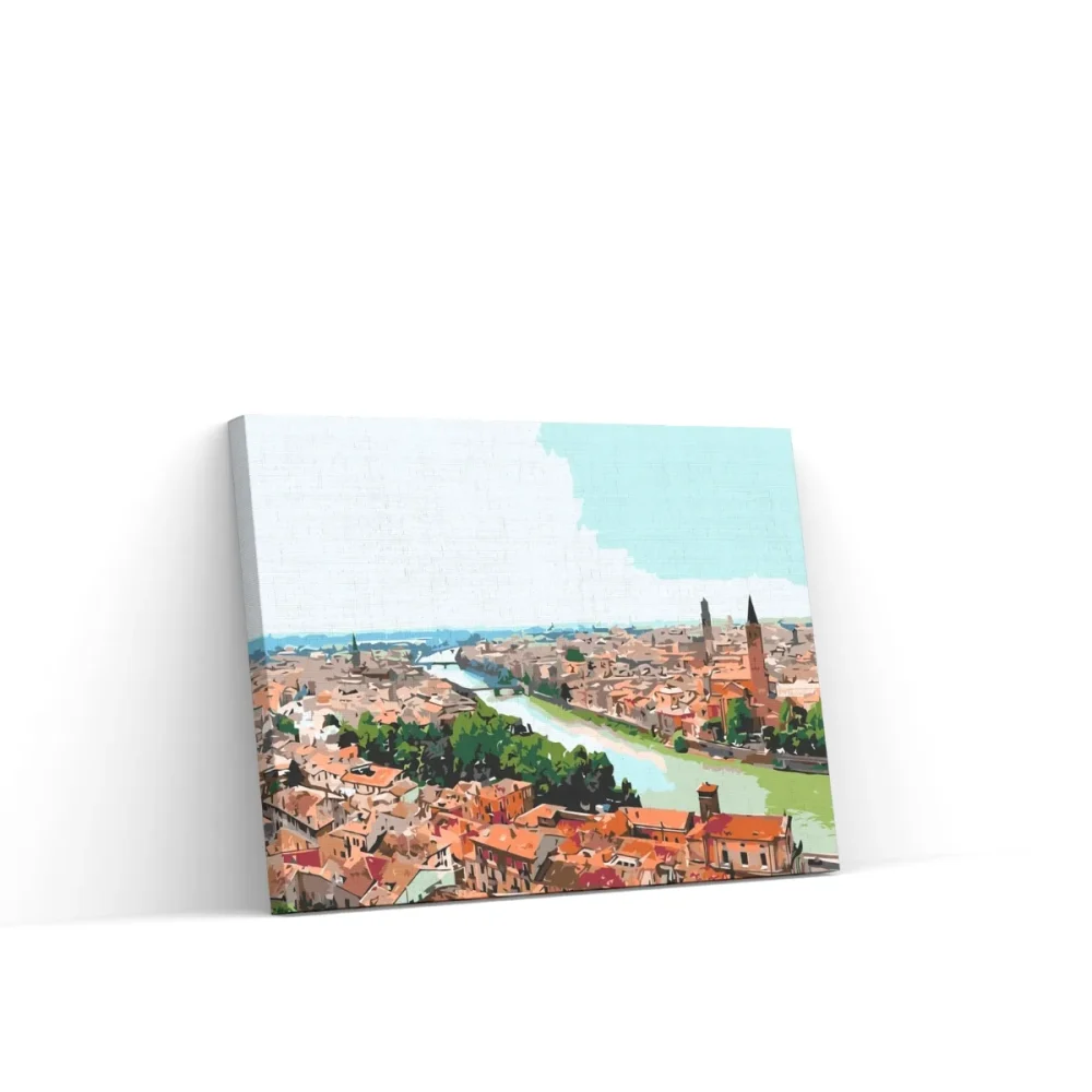 Pintar por números Paisaje urbano - Verona