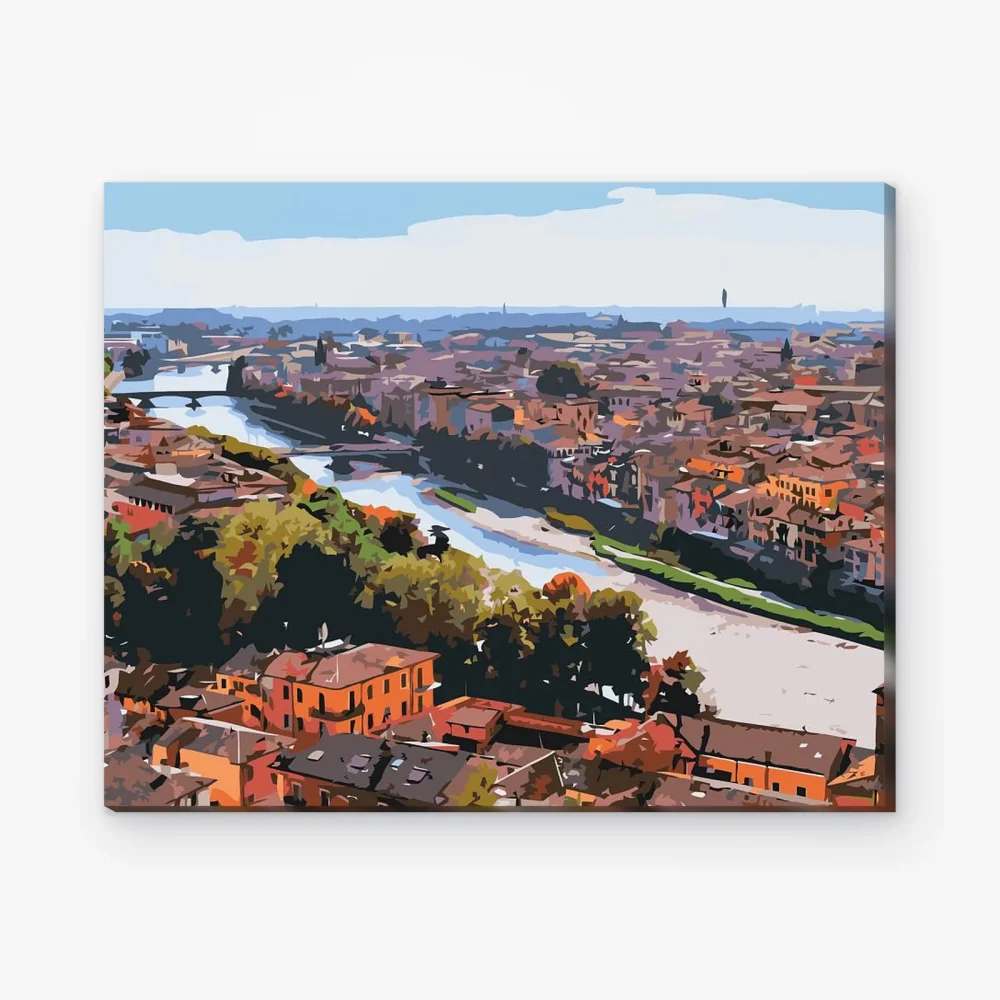 Pintar por Números - Paisaje urbano - Verona 2