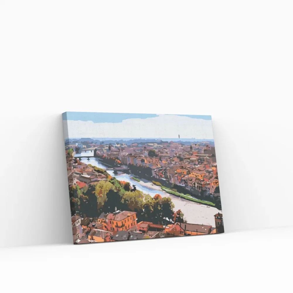 Pintar por números Paisaje urbano - Verona 2