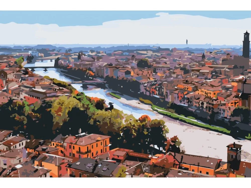 Pintar por números Paisaje urbano - Verona 2 – foto 2