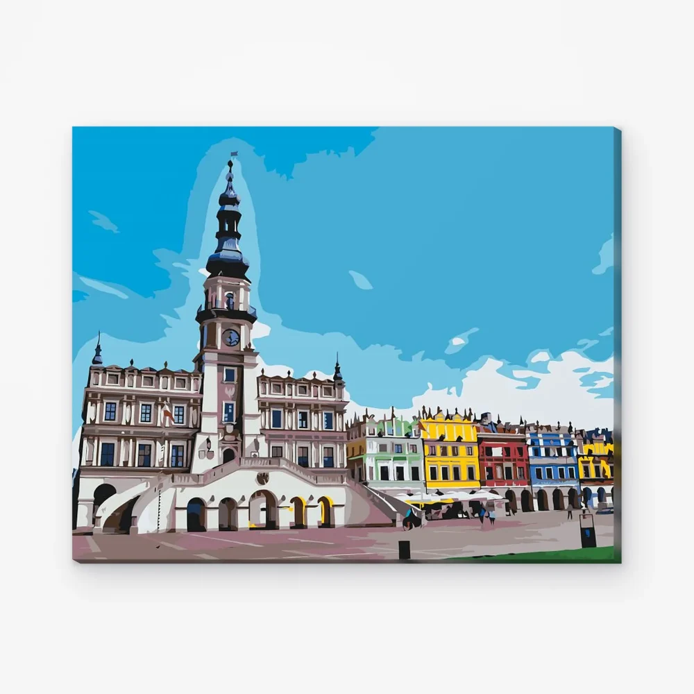 Pintar por Números - Paisaje urbano - Zamość, Polonia
