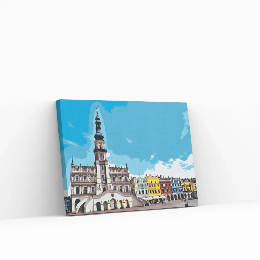 Pintar por números Paisaje urbano - Zamość, Polonia
