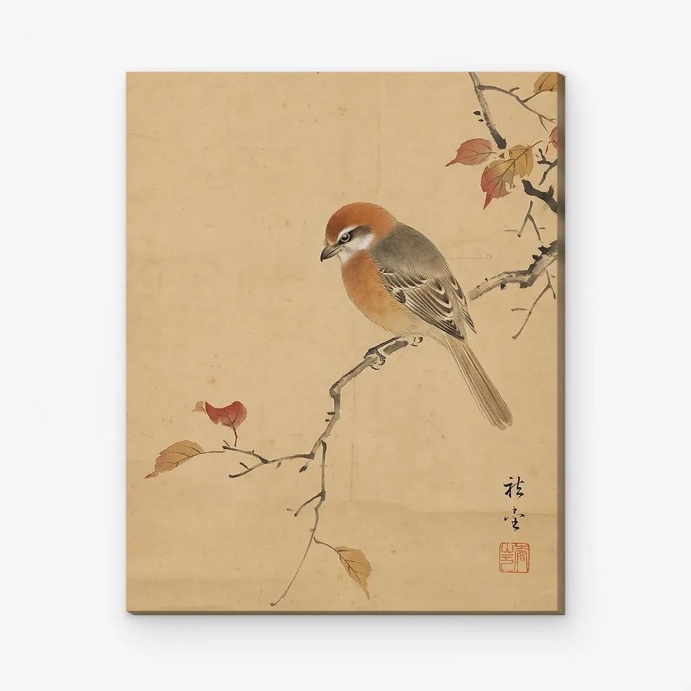 Pintar por Números - Pájaro en una rama tranquila
