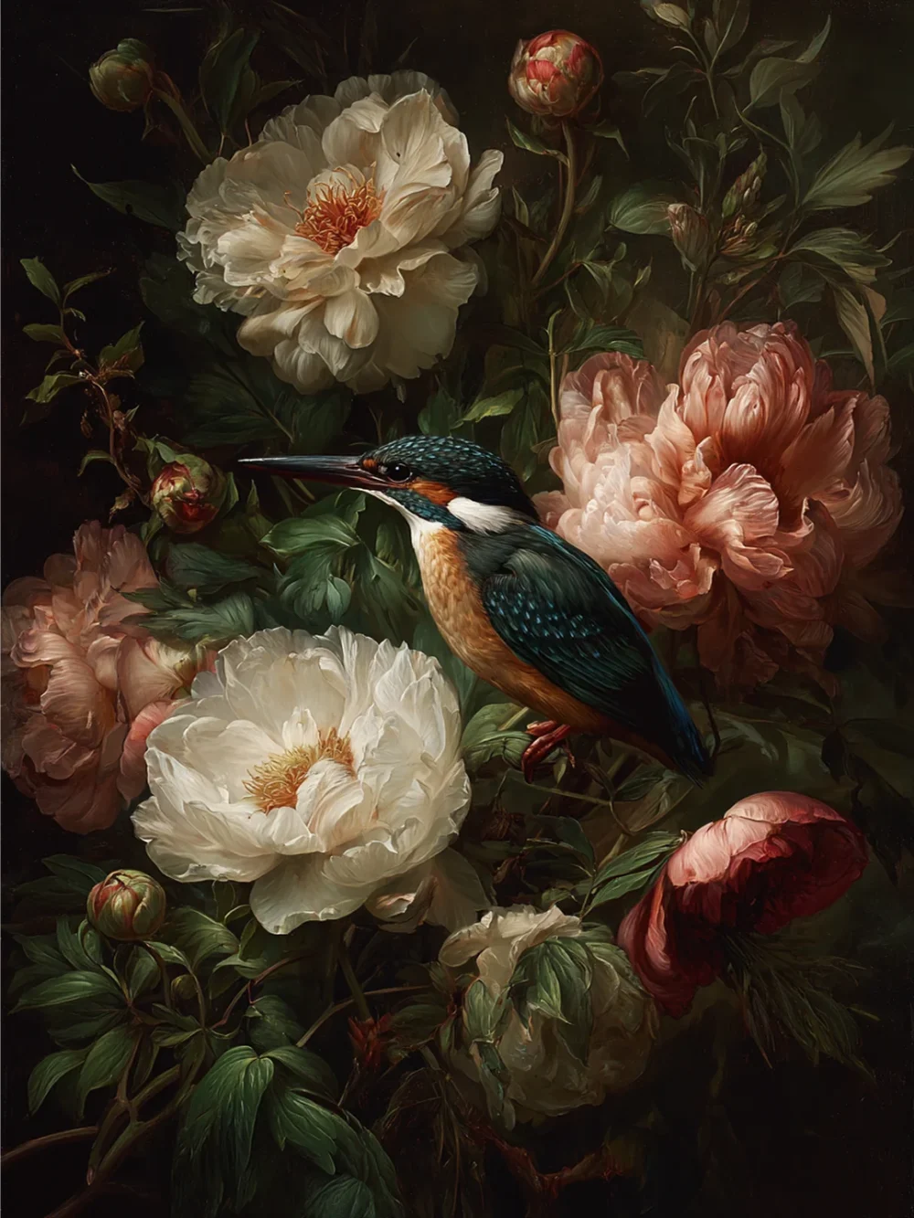 Pintar por números Pájaros en flor, armonía de naturaleza y color – foto 2
