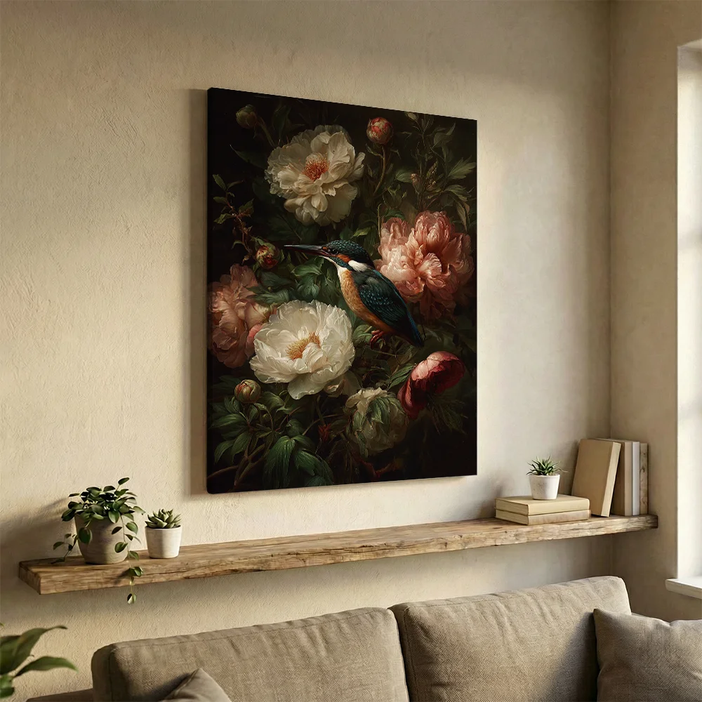 Pintar por números Pájaros en flor, armonía de naturaleza y color – foto 3