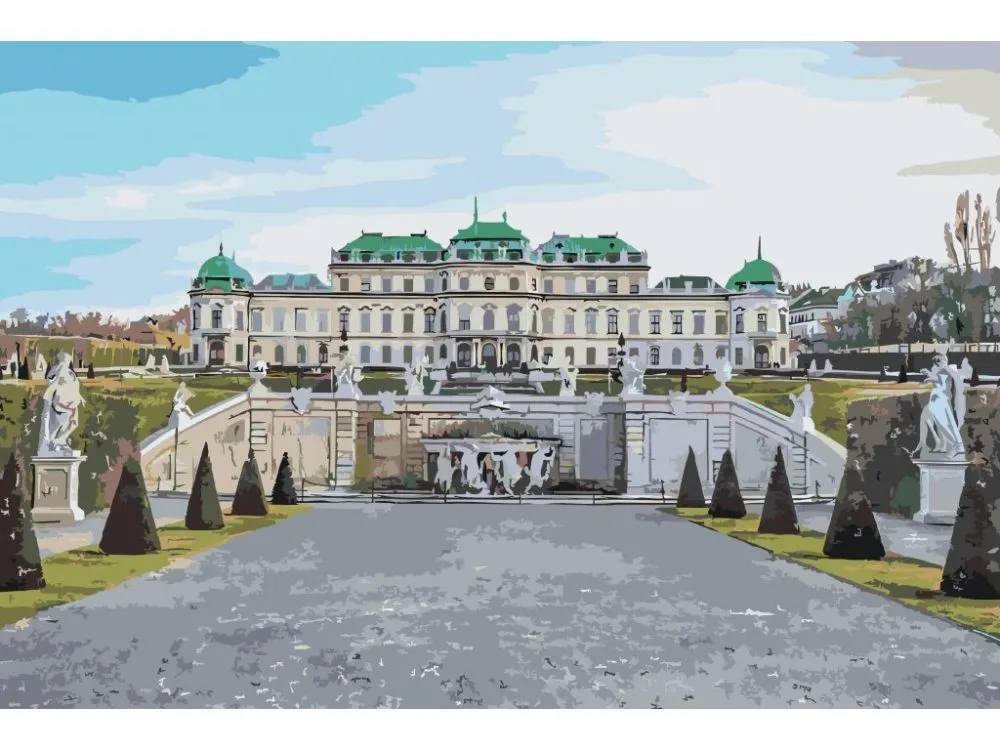 Pintar por números Palacio Belvedere, Viena – foto 2