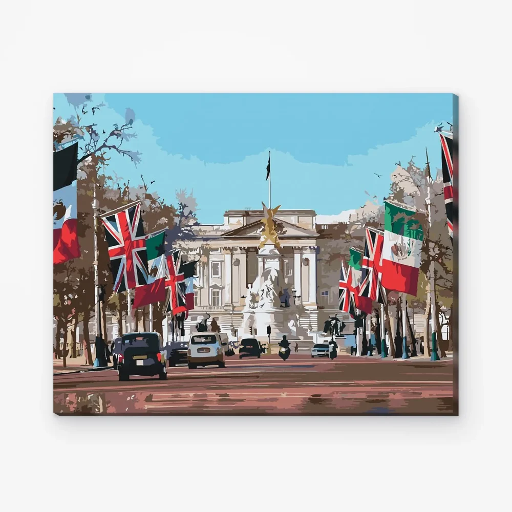 Pintar por Números - Palacio de Buckingham, Inglaterra