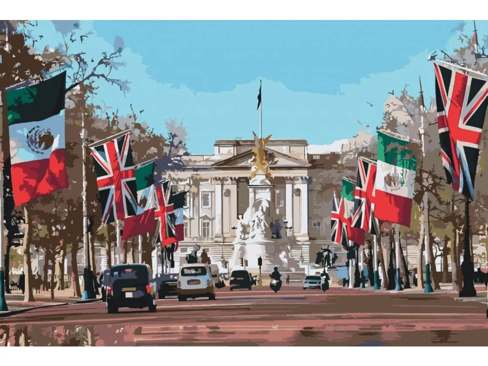 Pintar por números Palacio de Buckingham, Inglaterra – foto 2